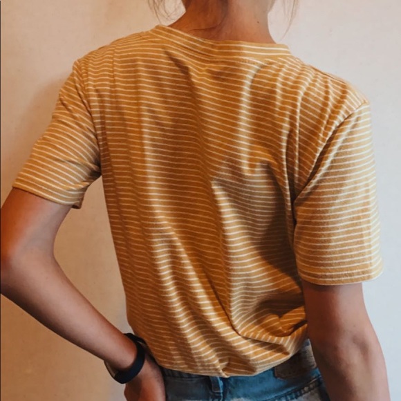 yellow striped tee - Picture 3 of 4